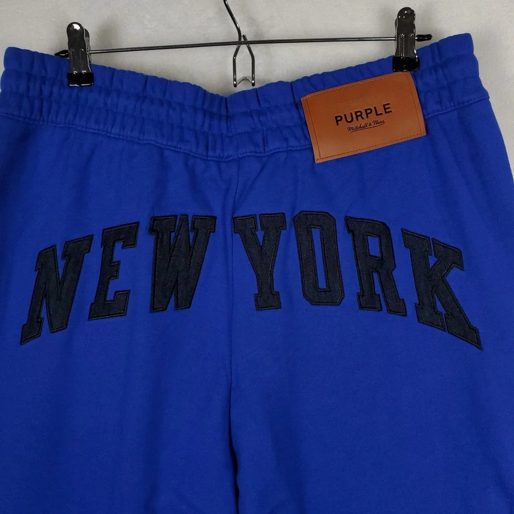 Purple Brand New York Knicks Mitchell & Ness NBA‎ Large Tear Away Pants Blue NWT